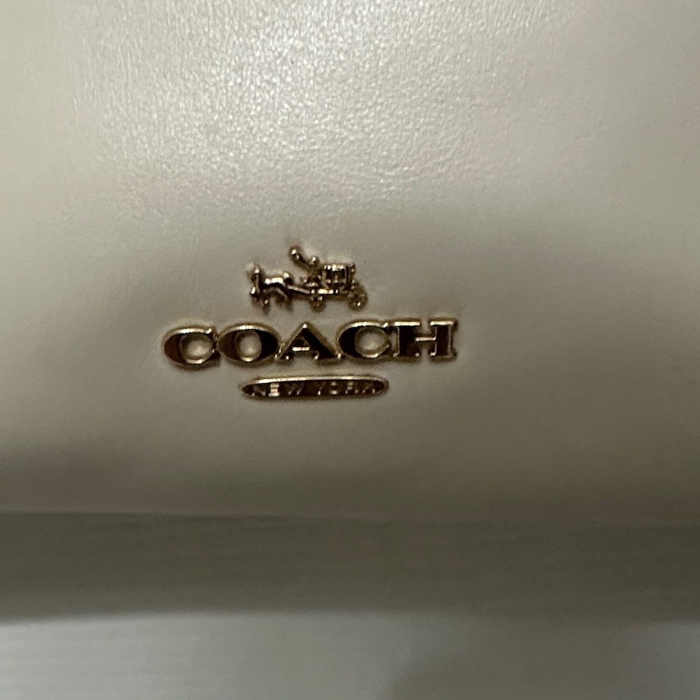 Coach Ivory/Cream Double Zip Leather Crossbody Bag - Picture 2 of 16
